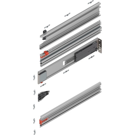 REVEGO duo - sina de glisare tip pocket set, NL=750 mm, dreapta
