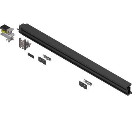 REVEGO duo - Suport rulant set, pentru latime interioara de corp in aplicatie: 1200 mm, stanga, negru