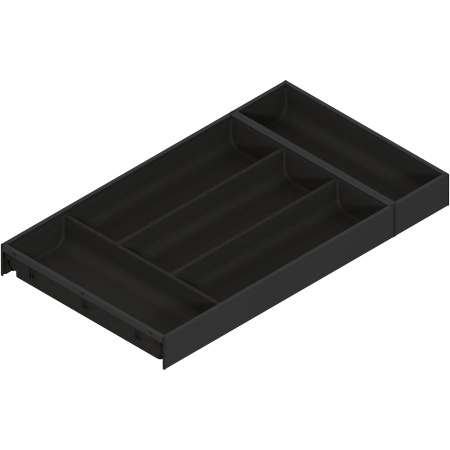 AMBIA-LINE Organizator pt tacamuri, pt LEGRABOX/MERIVOBOX Sertar, Plastic/otel, 5 Compartimente pt tacamuri, NL=550 mm, Latime=300 mm, negru-carbon mat