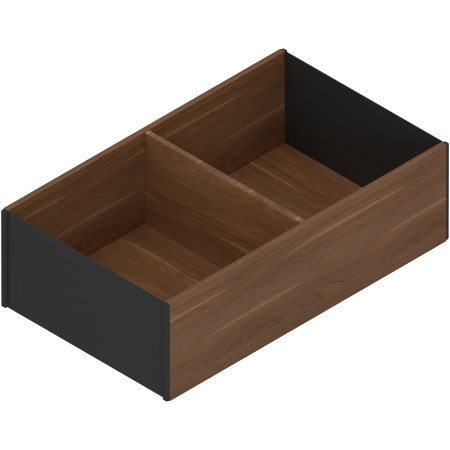 AMBIA-LINE Rama, pt LEGRABOX/MERIVOBOX Extragere cu front inalt, Design de lemn, de la NL=400 mm, Latime=218 mm, Nuc Tenn. / negru-carbon