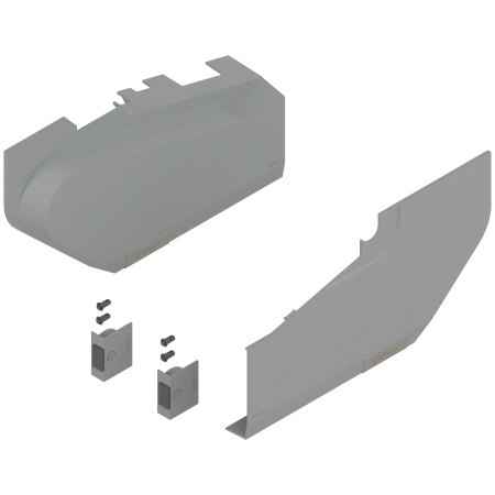 Capac acoperire pentru mecanism ridicare AVENTOS HS, dr.+stg, gri deschis/inox, compatibil SERVO-DRIVE 21S8020