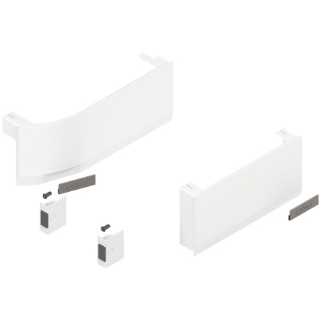 Capac de acoperire AVENTOS HK-top cu comutator declansare, stanga+dreapta, pentru SERVO-DRIVE, alb-matase/inox-g 23K8000 ABD+ZUT V1SWIG