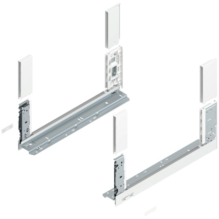 Laterala sertar LEGRABOX free C 450 mm, dr+stg, alb-matase (C=177mm) 780C4502S