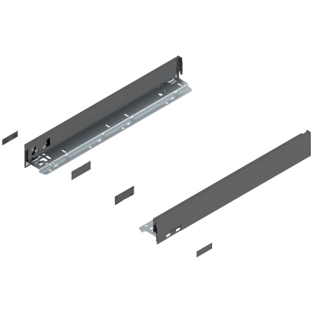 Laterala sertar LEGRABOX N 66.5 mm, NL=500 mm, dr+stg, pure, gri-orion mat