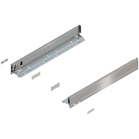 Laterala sertar LEGRABOX N 66.5 mm, NL=500 mm, dr+stg, pure, inox periat-lacuit