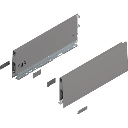 Laterala sertar MERIVOBOX K 350mm, dr+stg gri indiu mat, (129mm)