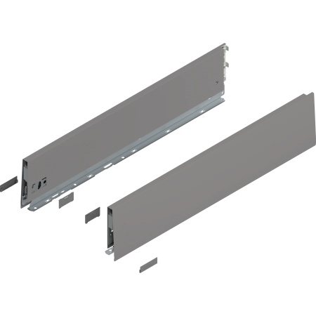 Laterala sertar MERIVOBOX K 600mm, dr+stg gri indiu mat, (129mm)