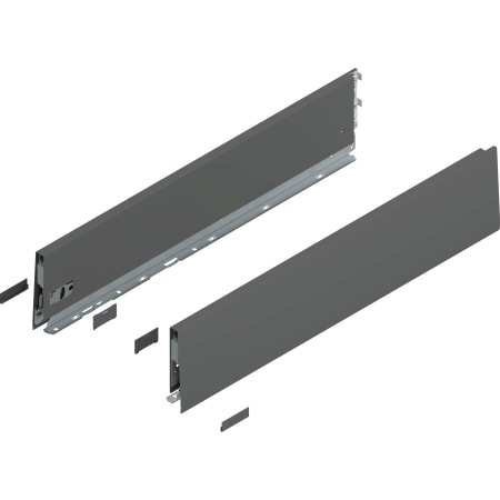Laterala sertar MERIVOBOX K 600mm, dr+stg, gri-orion (129mm)