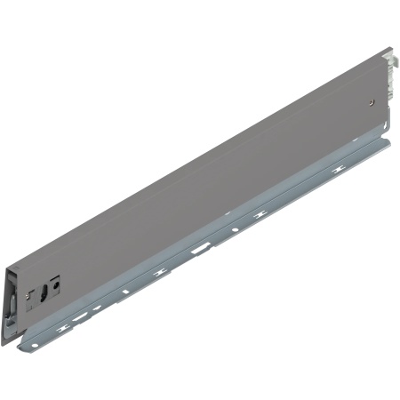 Laterala sertar MERIVOBOX M 500mm, stânga gri indiu mat, (91mm)