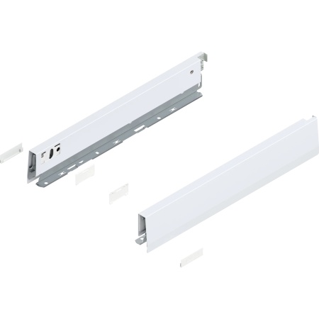 Laterala sertar MERIVOBOX N 400mm, dr+stg, alb-matase mat, (68,5mm)