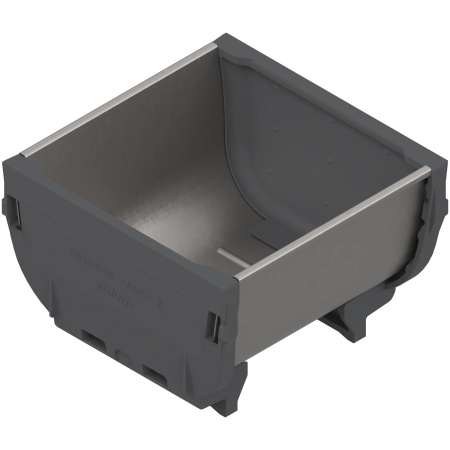 ORGA-LINE, Caseta organizare, lungime=88mm, latime=88mm, inox-periat/gri inchis