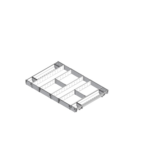 ORGA-LINE, Set combinat TANDEMBOX, NL=550mm, KB=900mm inox-periat/gri inchis