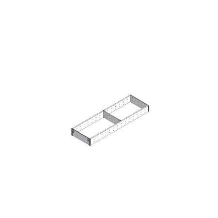 ORGA-LINE, Set compartimentare TANDEMBOX, NL=650mm, KB=350mm, latime=194mm inox-periat/gri inchis (ocupare partiala)