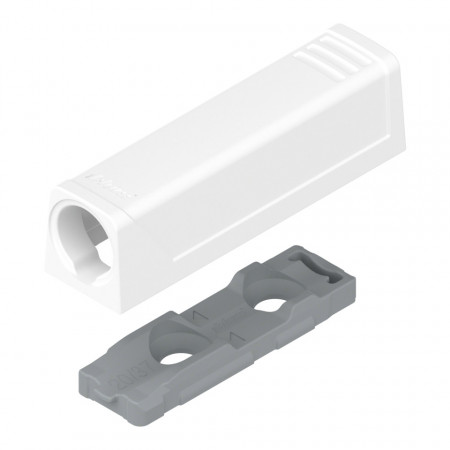Placuta adaptor scurta pt TIP-ON de usi, dreapta, alb sidefat, 18