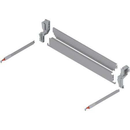 Spate metalic TANDEMBOX pt extragere suspendata cos gunoi, H=96.5mm M, LW=860-864mm, gri-alb R9006