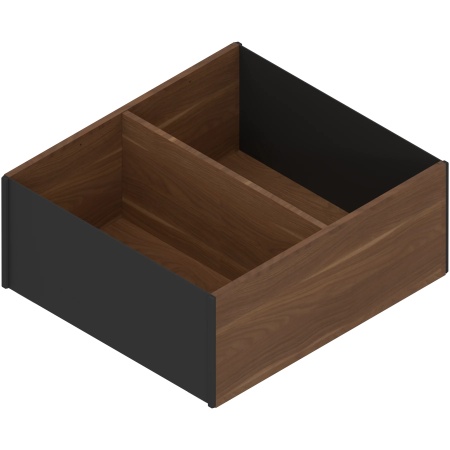 AMBIA-LINE Rama, pt LEGRABOX/MERIVOBOX Extragere cu front inalt, Design de lemn, de la NL=300 mm, Latime=242 mm, Nuc Tenn. / negru-carbon