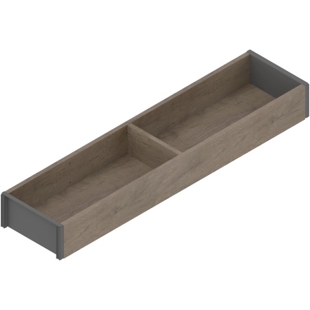 AMBIA-LINE Rama, pt LEGRABOX/MERIVOBOX Sertar, Design de lemn, NL=450 mm, Latime=100 mm, Stejar Nebr./gri-orion
