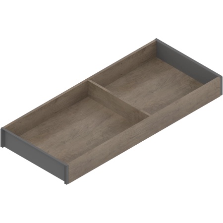 AMBIA-LINE Rama, pt LEGRABOX/MERIVOBOX Sertar, Design de lemn, NL=500 mm, Latime=200 mm, Stejar Nebr./gri-orion