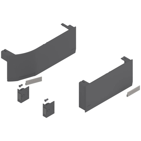 Capac de acoperire AVENTOS HK-top, dreapta+stanga, cu comutator declansare, montaj in cant, gri-inchis/inox, pentru SERVO-DRIVE 23K8000 ABD+ZUT V1TGIG