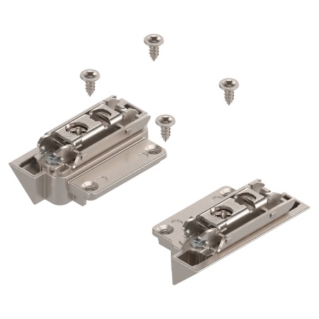 Cuplaj front AVENTOS HK-S, pentru rame inguste aluminiu, prindere surub, nichelat (set 2 bucati)