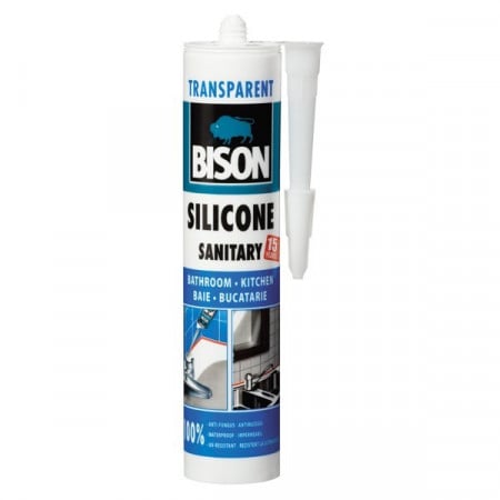 Etansant BISON 280ml silicon sanitar - transparent