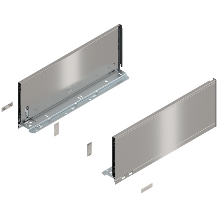 Laterala sertar LEGRABOX C 177 mm, NL=450 mm, dr+stg, pure, inox periat-lacuit