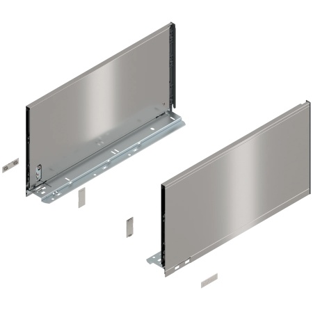 Laterala sertar LEGRABOX F 241 mm, NL=450 mm, dr+stg, pure, inox periat-lacuit