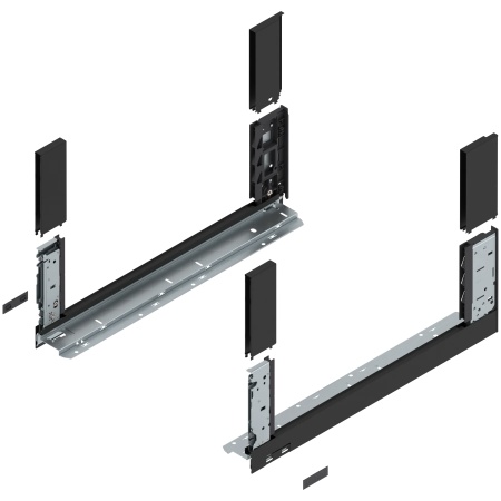 Laterala sertar LEGRABOX free C 500 mm, dr+str, negru carbon (C=177mm)