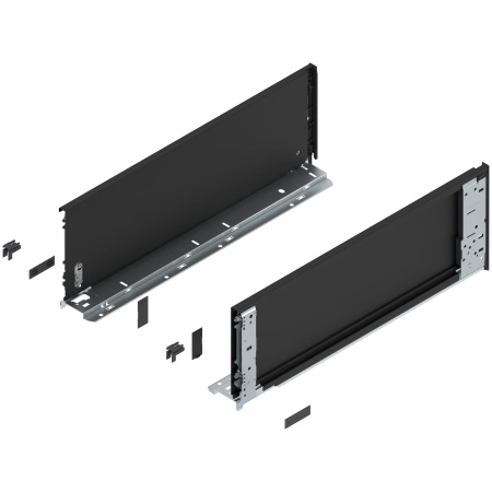 Laterala sertar LEGRABOX interior C 177 mm, NL=500 mm, dr+stg, pure, negru-carbon mat