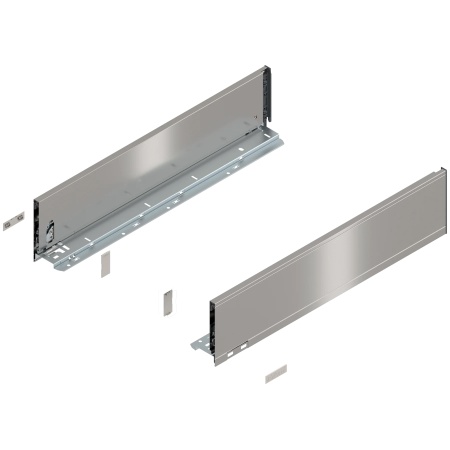 Laterala sertar LEGRABOX K 128.5 mm, NL=550 mm, dr+stg, pure, inox periat-lacuit