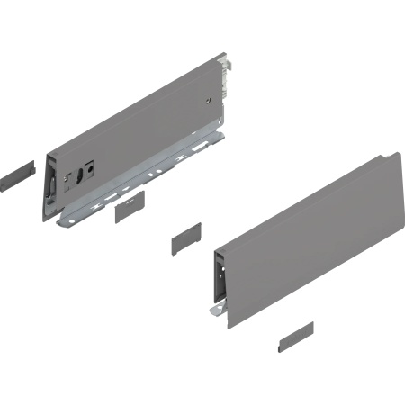 Laterala sertar MERIVOBOX M 270mm, dr+stg gri indiu mat, (91mm)