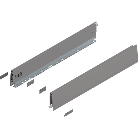 Laterala sertar MERIVOBOX M 550mm, dr+stg gri indiu mat, (91mm)
