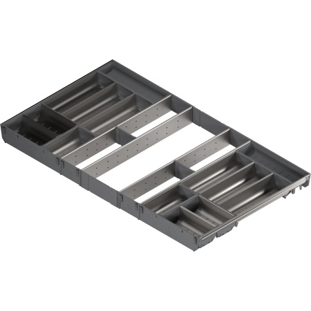 ORGA-LINE, Set casete TANDEMBOX, NL=550mm, KB=1000mm inox-periat/gri inchis (ocupare completa)