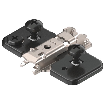 Placuta balama CLIP, in cruce, inaltare 0mm, excentric, EXPANDO 174H710ZE, negru onix