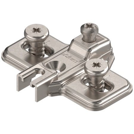 Placuta balama MODUL, in cruce, inaltare 0mm, NI, euro-suruburi premontate, pt usi gemene 193L8100.21MPL