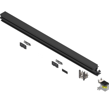 REVEGO duo - Suport rulant set, pentru latime interioara de corp in aplicatie: 1250 mm, dreapta, negru