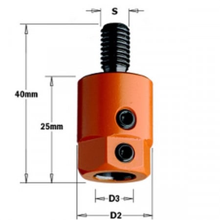 Adaptor S=M8 D=8 LH 301.080.02 CMT 301.080.02