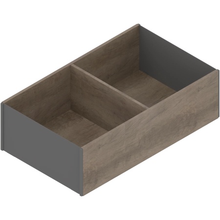 AMBIA-LINE Rama, pt LEGRABOX/MERIVOBOX Extragere cu front inalt, Design de lemn, de la NL=400 mm, Latime=218 mm, Stejar Nebr./gri-orion