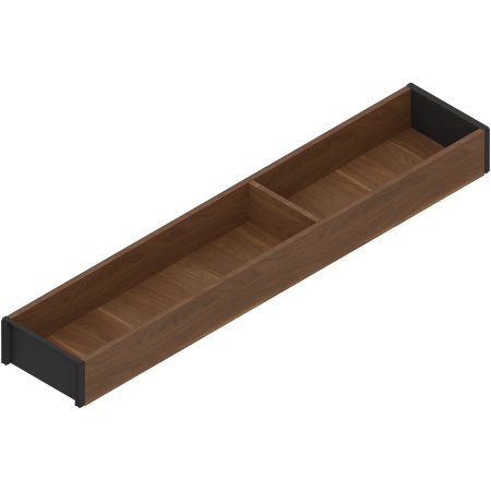 AMBIA-LINE Rama, pt LEGRABOX/MERIVOBOX Sertar, Design de lemn, NL=550 mm, Latime=100 mm, Nuc Tenn. / negru-carbon