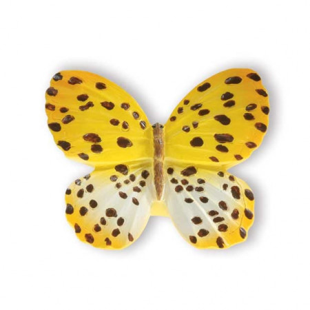 Buton plastic SIRO ( mobilier copii ) - Fluture galben cu picatele