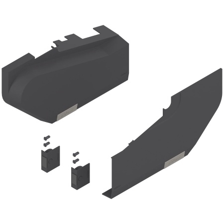 Capac acoperire cu comutator declansare pt AVENTOS HS, dr.+stg, gri-inchis/inox, compatibil SERVO-DRIVE 21S8020