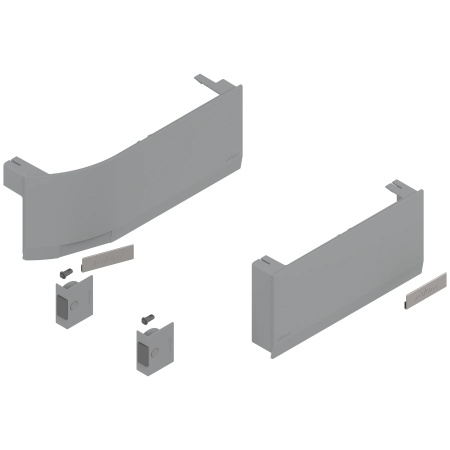 Capac de acoperire AVENTOS HK-top, stanga + dreapta, pentru SERVO-DRIVE, gri deschis/inox, cu comutator declansare montaj in cant 23K8000 ABD+ZUT V1HGIG