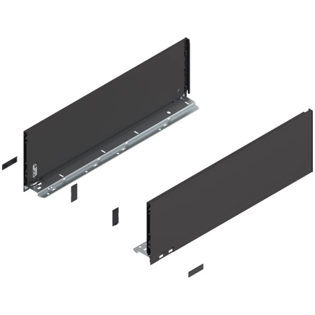 Laterala sertar LEGRABOX C 177 mm, NL=550 mm, dr+stg, pure, negru-terra mat
