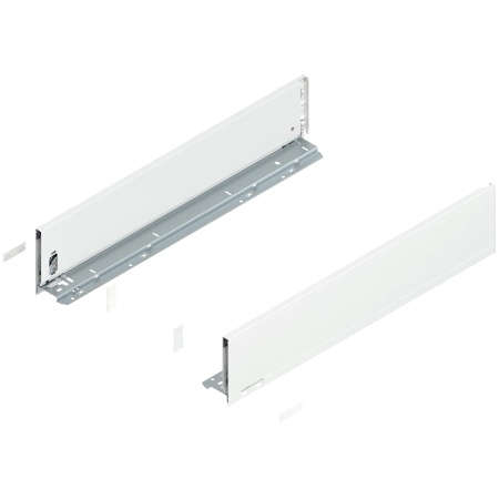 Laterala sertar LEGRABOX K 128.5 mm, NL=600 mm, dr+stg, pure, alb-matase mat