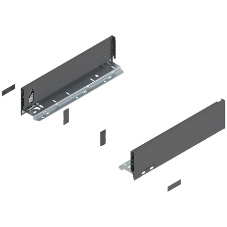 Laterala sertar LEGRABOX M 90.5 mm, NL=350 mm, dr+stg, pure, gri-orion mat