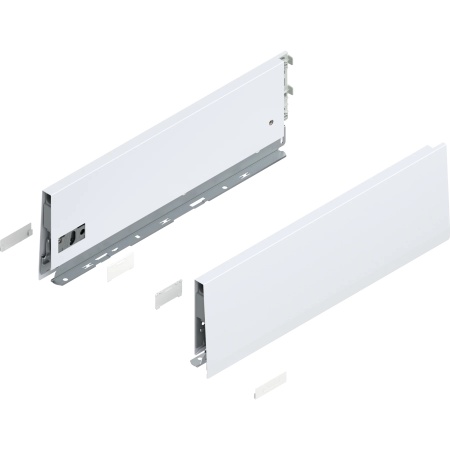 Laterala sertar MERIVOBOX K 400mm, dr+stg alb-matase mat, (129mm)