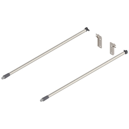 Lonjeron sertar MOVENTO/TANDEM, stanga/dreapta, lungime 450mm, culoare eloxat inox/gri praf