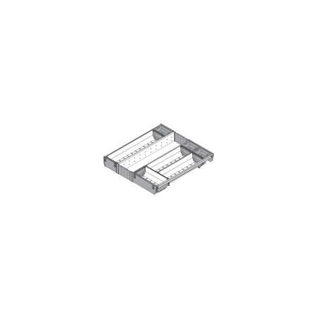 ORGA-LINE, Set casete TANDEMBOX, NL=450mm, KB=500mm inox-periat/gri inchis (ocupare completa)