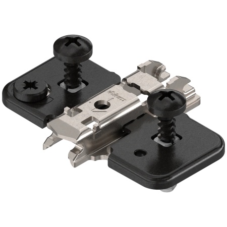 Placuta balama CLIP, in cruce, inaltare 0mm, excentric, Negru Onix EXPANDO 174H7100E