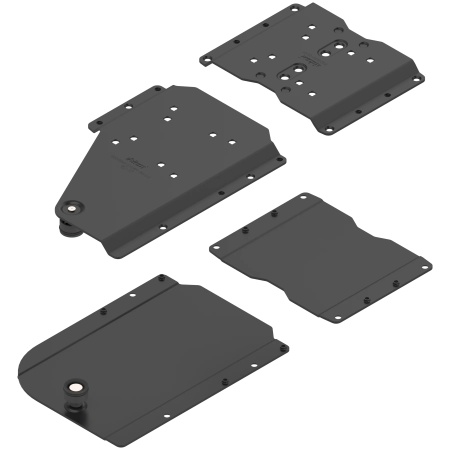 REVEGO duo - Conector tip pocket set, pentru dulap montat pe blatul de lucru, otel, prindere cu surub, dreapta, negru